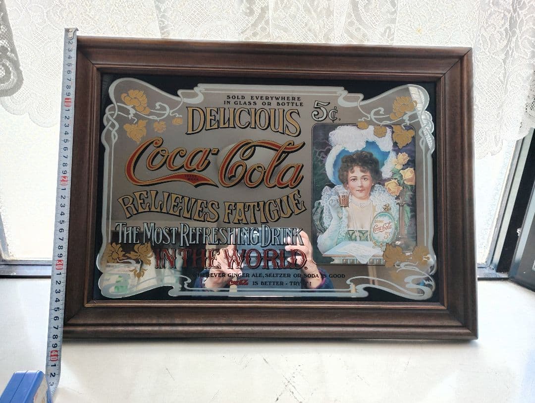 Coca-Cola ヴィンテージパブミラー約53㌢×約38㌢