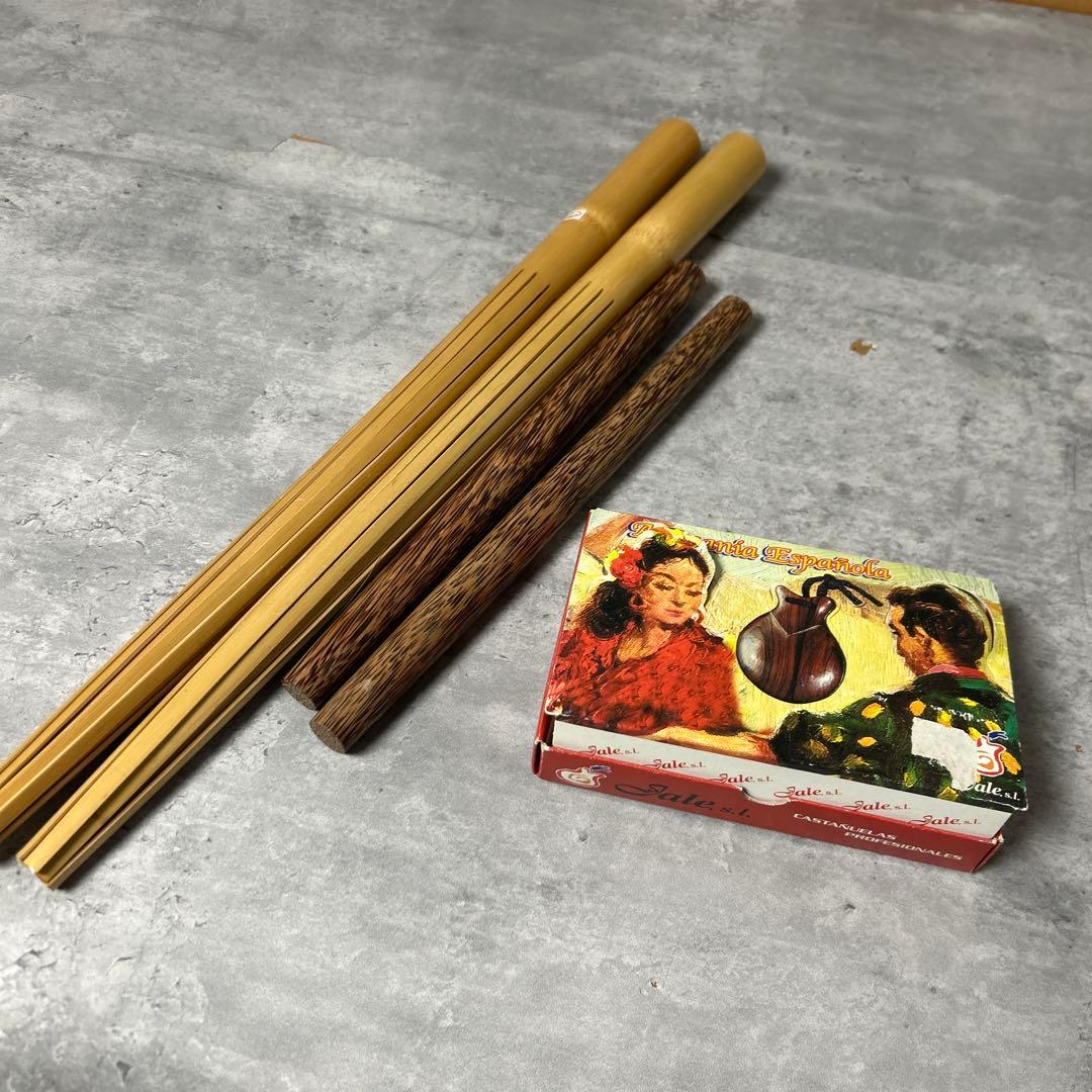 フラダンス用プイリ カラアウ おまけフラメンコ用カスタネット