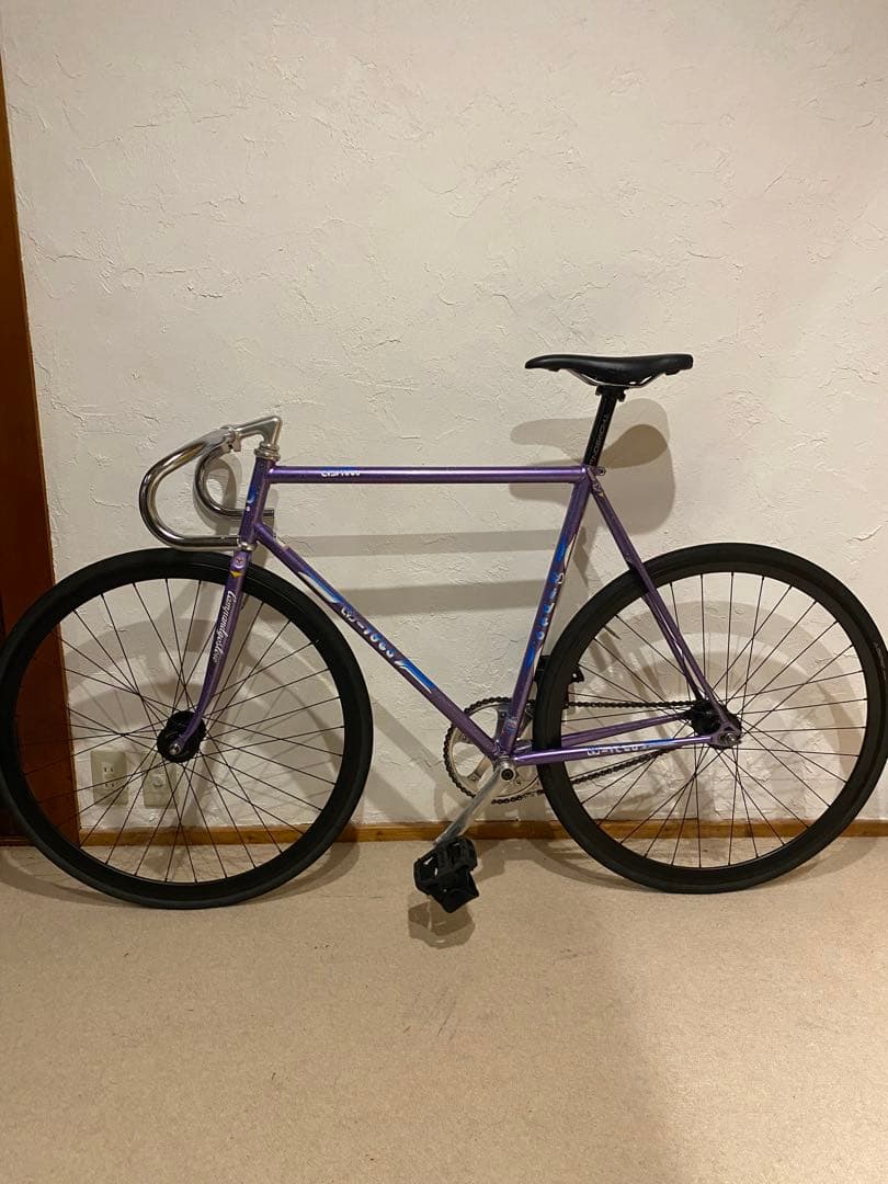 【njs完成車】700c M-IDEAパープルラメ ピスト クリンチャー