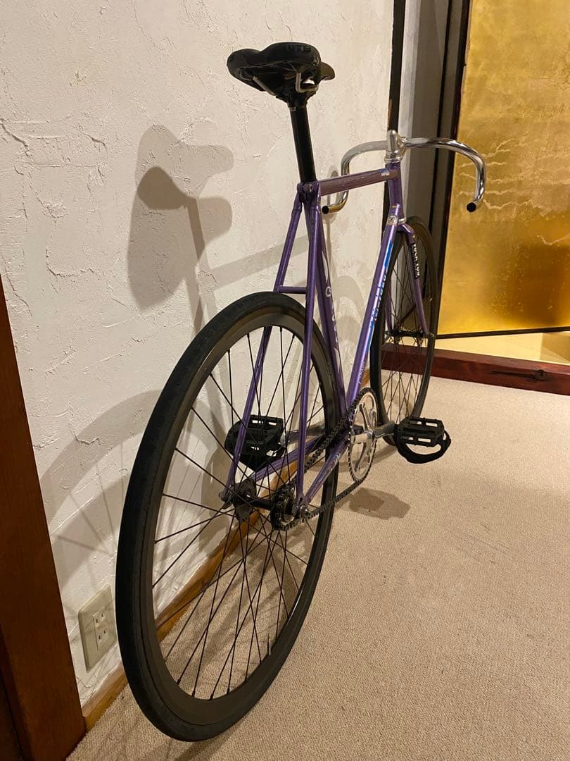 【njs完成車】700c M-IDEAパープルラメ ピスト クリンチャー