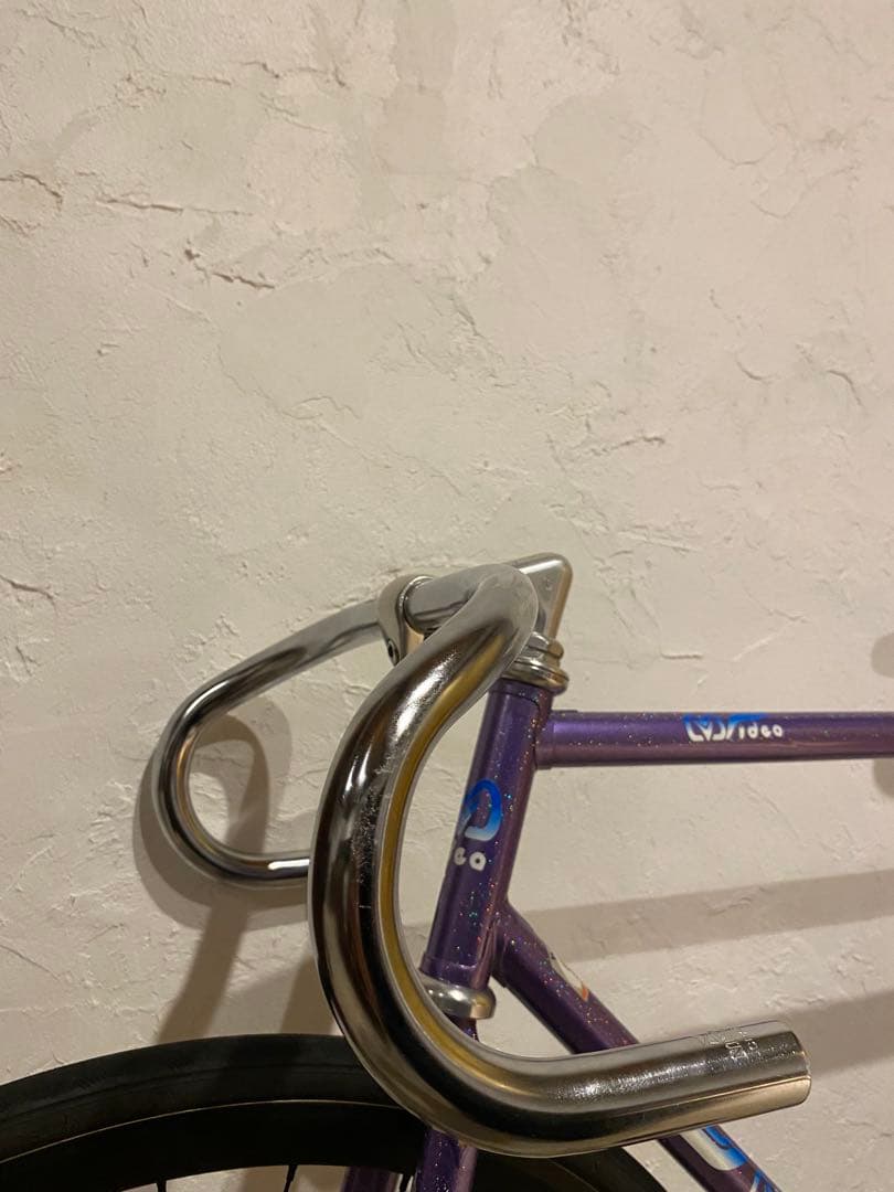 【njs完成車】700c M-IDEAパープルラメ ピスト クリンチャー