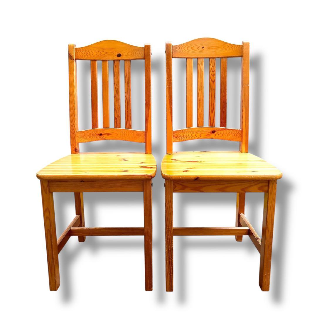 木製 チェア ダイニング椅子 2脚セット ナチュラル 北欧風 インテリア