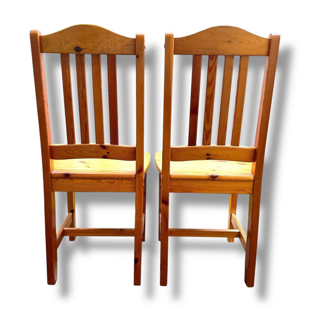 木製 チェア ダイニング椅子 2脚セット ナチュラル 北欧風 インテリア