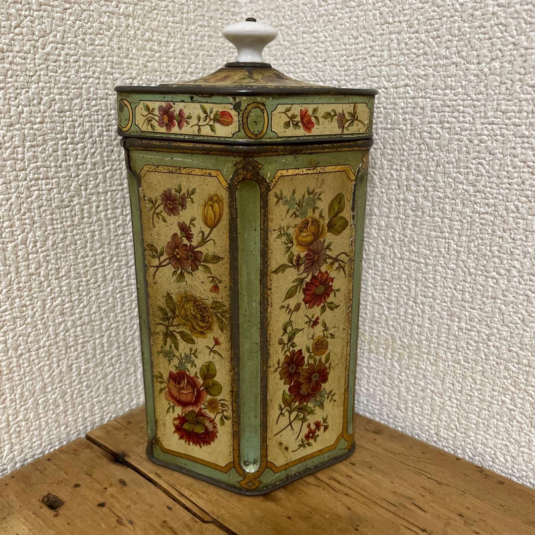 フランスアンティーク  MOKA ブリキの缶 RIZ （お米）