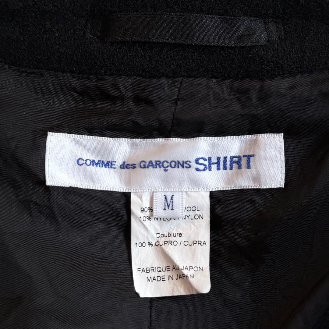 《美品》24aw コムデギャルソン シャツ ウール縮絨 ジャケット ブラック M