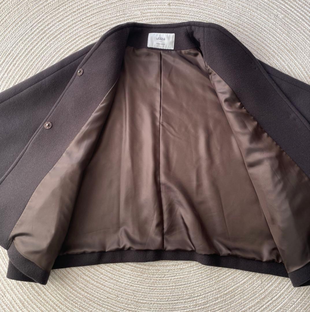 utilite ユティリテ リバービーバー ウール ポンチョ コート