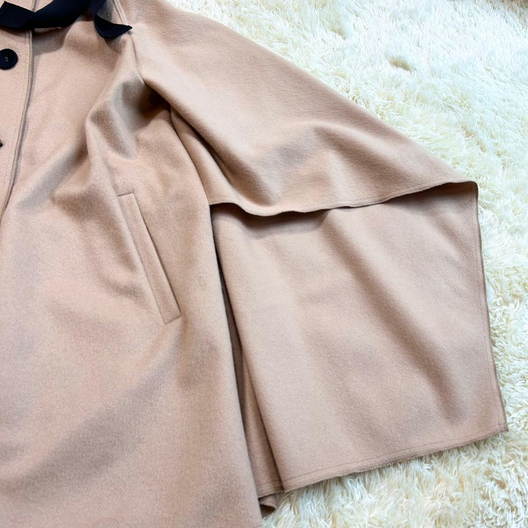 【美品✨️】LANIN カシミヤ フォックス ケープ　ポンチョ コート