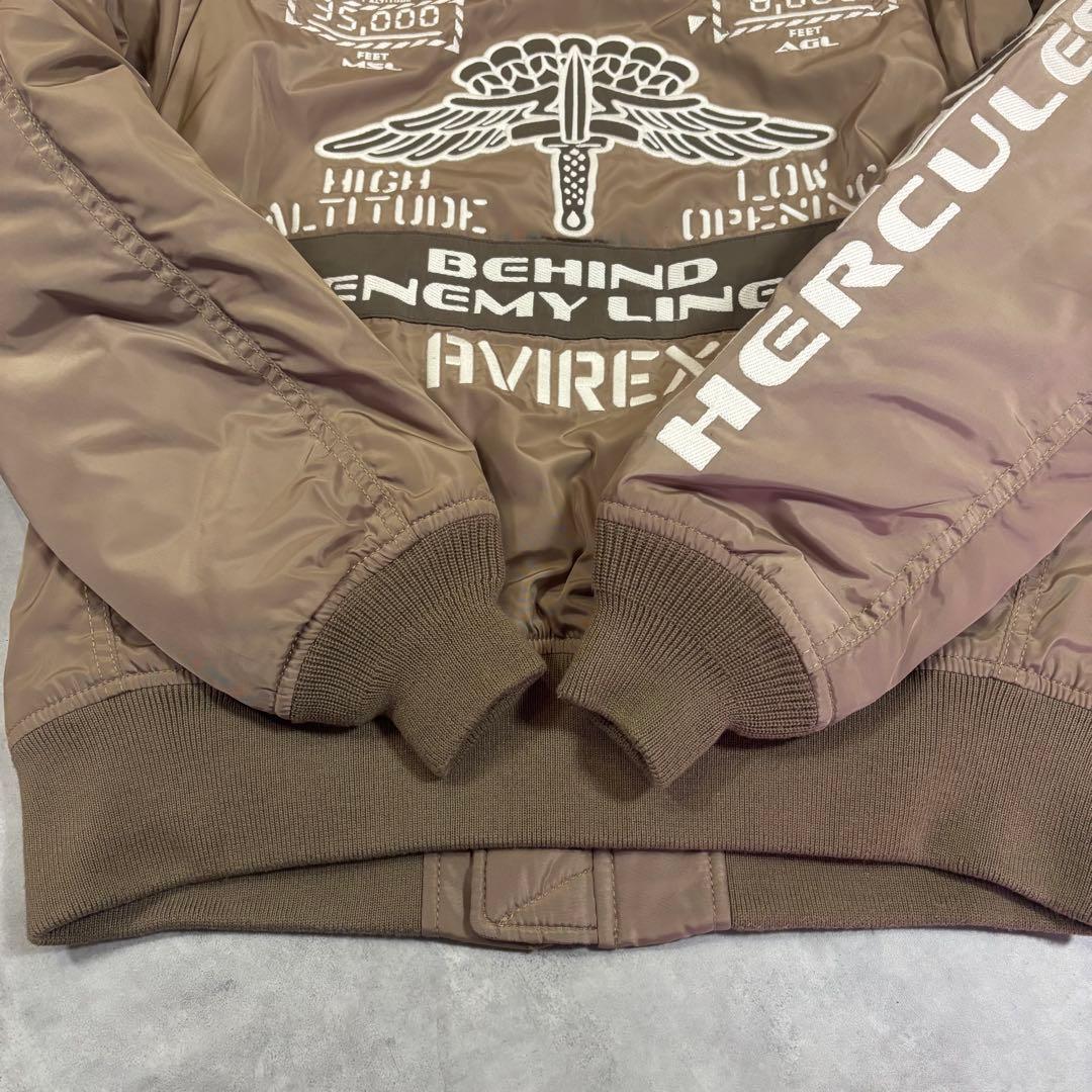 美品 AVIREX アヴィレックス MA-1 M.F.F. 希少カラー ベージュ