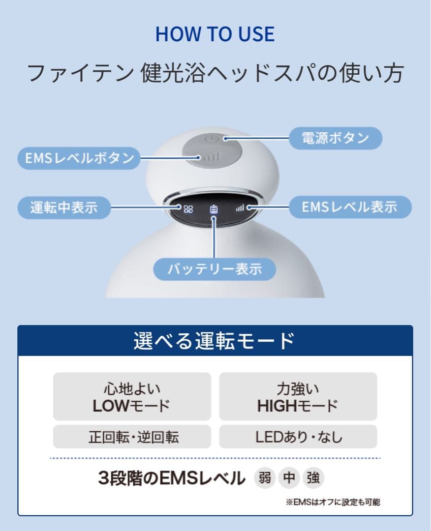 【未使用品】 ファイテン 健光浴ヘッドスパ 頭皮 美肌 育毛 ベッドマッサージ