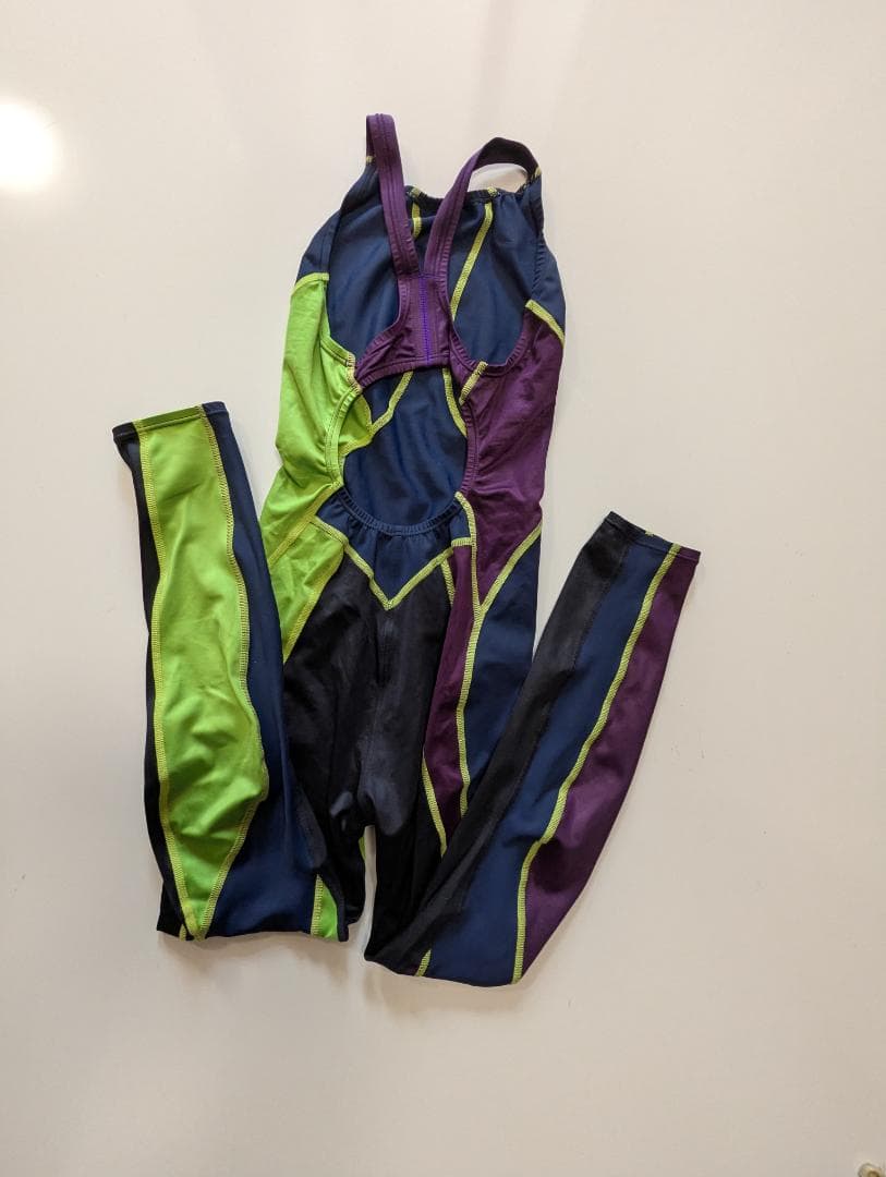 Mizuno スイムスーツ ネイビー/グリーン/パープル