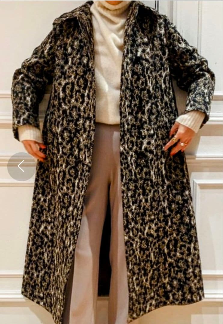 お値下！未使用タグ付!IENA イエナ レオパードジャガード ステンカラー