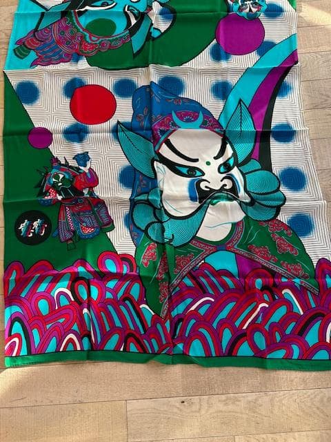 山本寛斎　インターナショナル作品　８２SS　京劇　スカーフ　美品