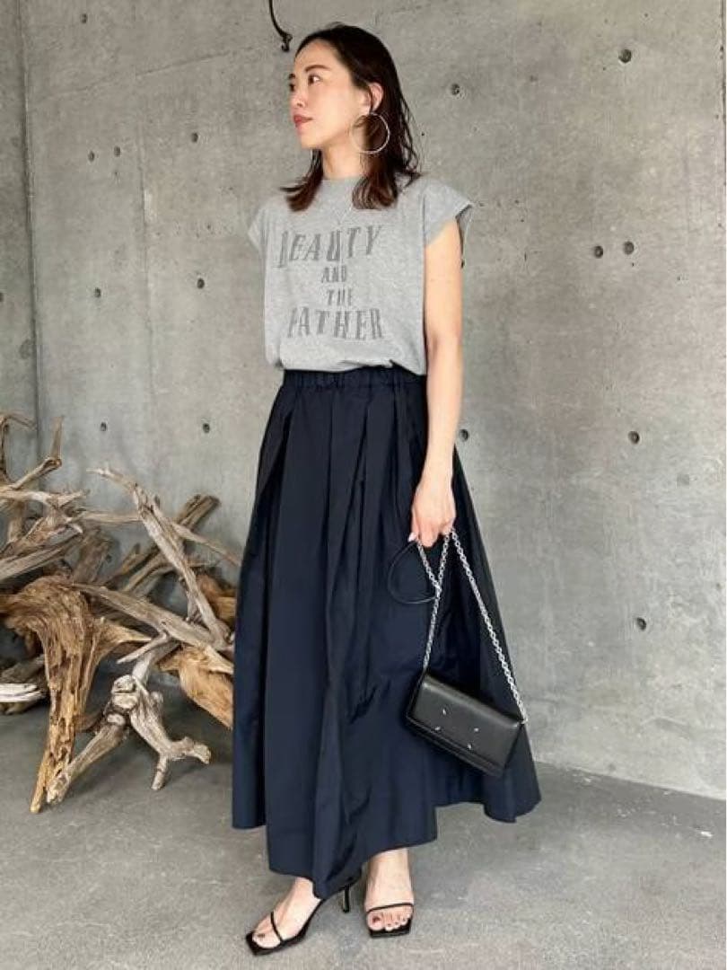 【新品】Chaos／カオス　プラマタフタスカート　ネイビー