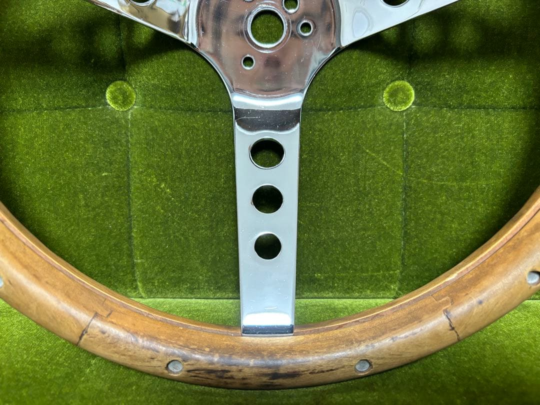 当時物 グラント ウッド ステアリング & ホーンボタン