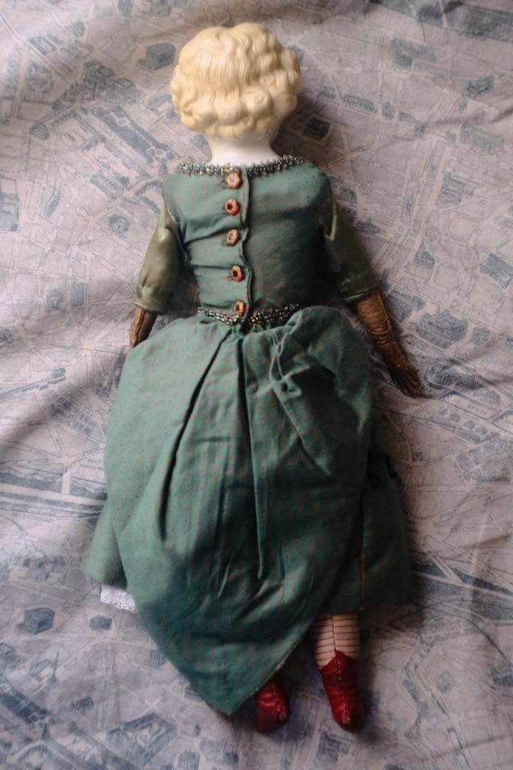 レア アンティーク チャイナヘッドドール ビスクドール ミニチュア 蚤の市