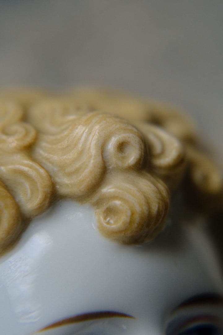 レア アンティーク チャイナヘッドドール ビスクドール ミニチュア 蚤の市