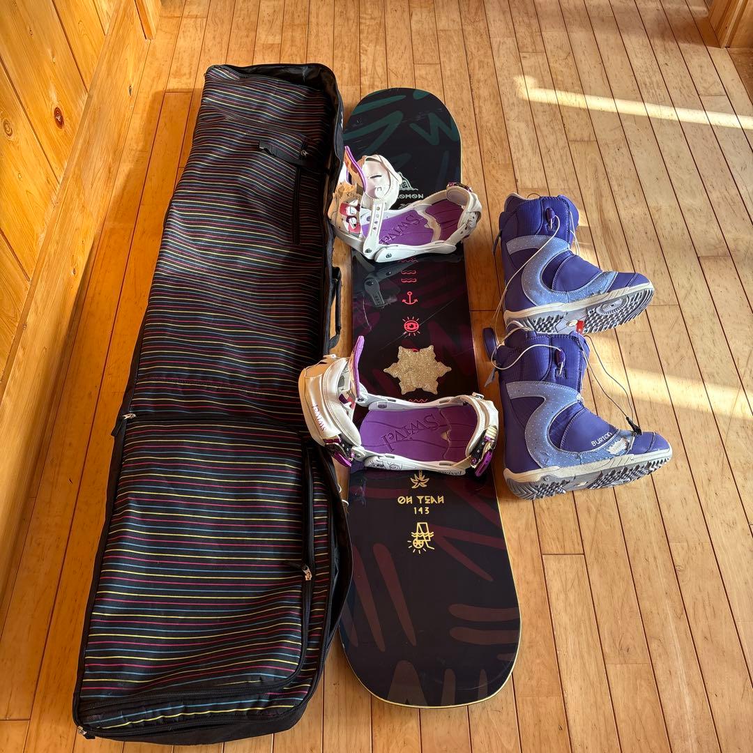 SALOMON スノーボード　BURTONブーツ　バックセット