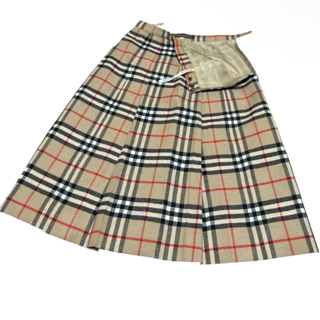 BURBERRYバーバリー プリーツスカートロング ノバチェック ベージュ 7号