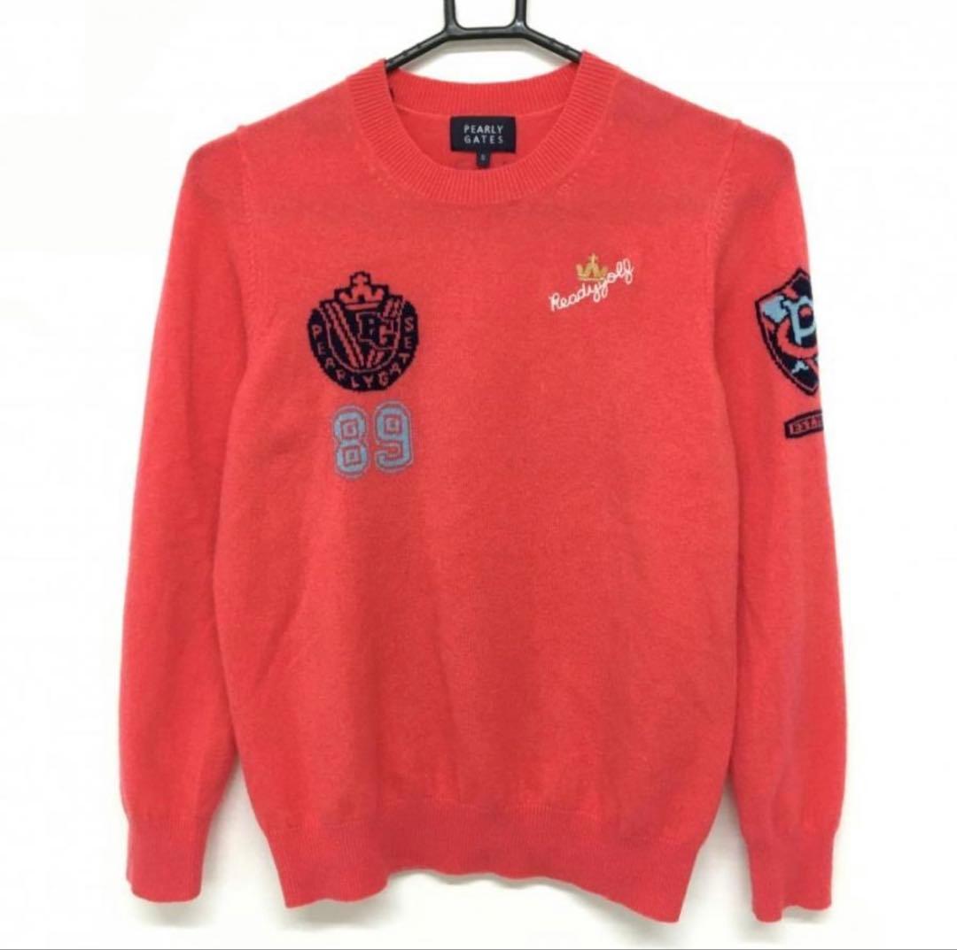 【極美品】パーリーゲイツ カシミヤセーター サーモンピンク