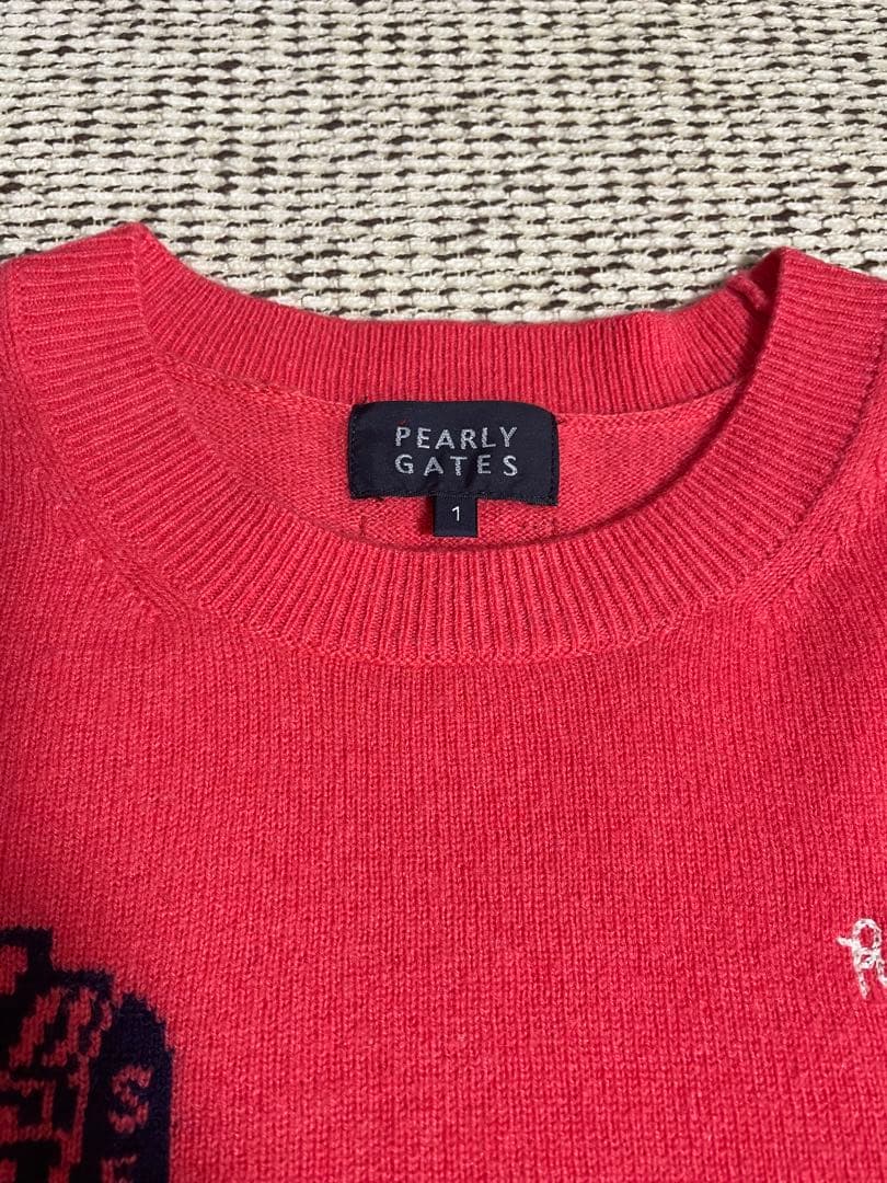 【極美品】パーリーゲイツ カシミヤセーター サーモンピンク