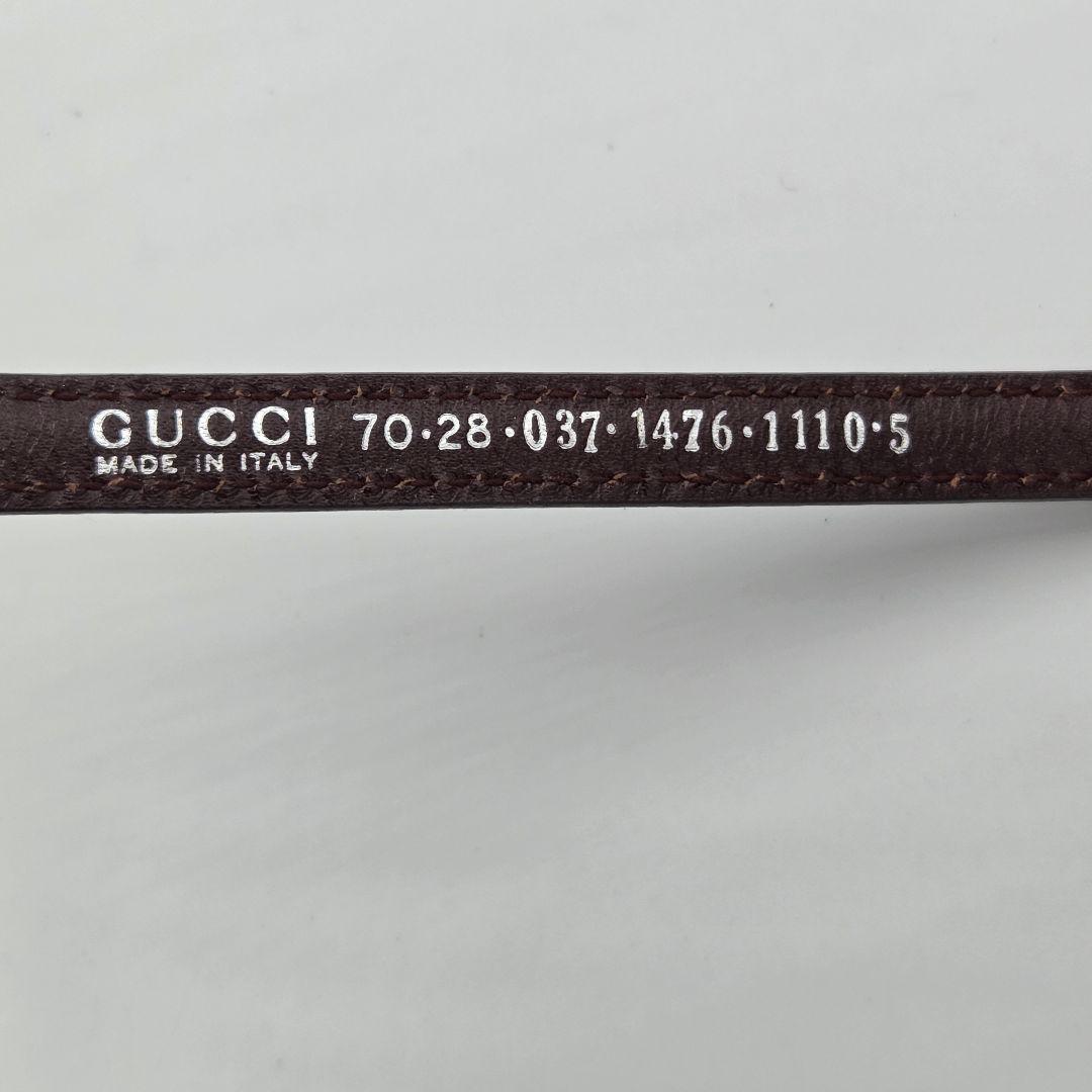 美品　激レア　GUCCI ホースビット　ナローベルト　レザー　エナメル　ブラック