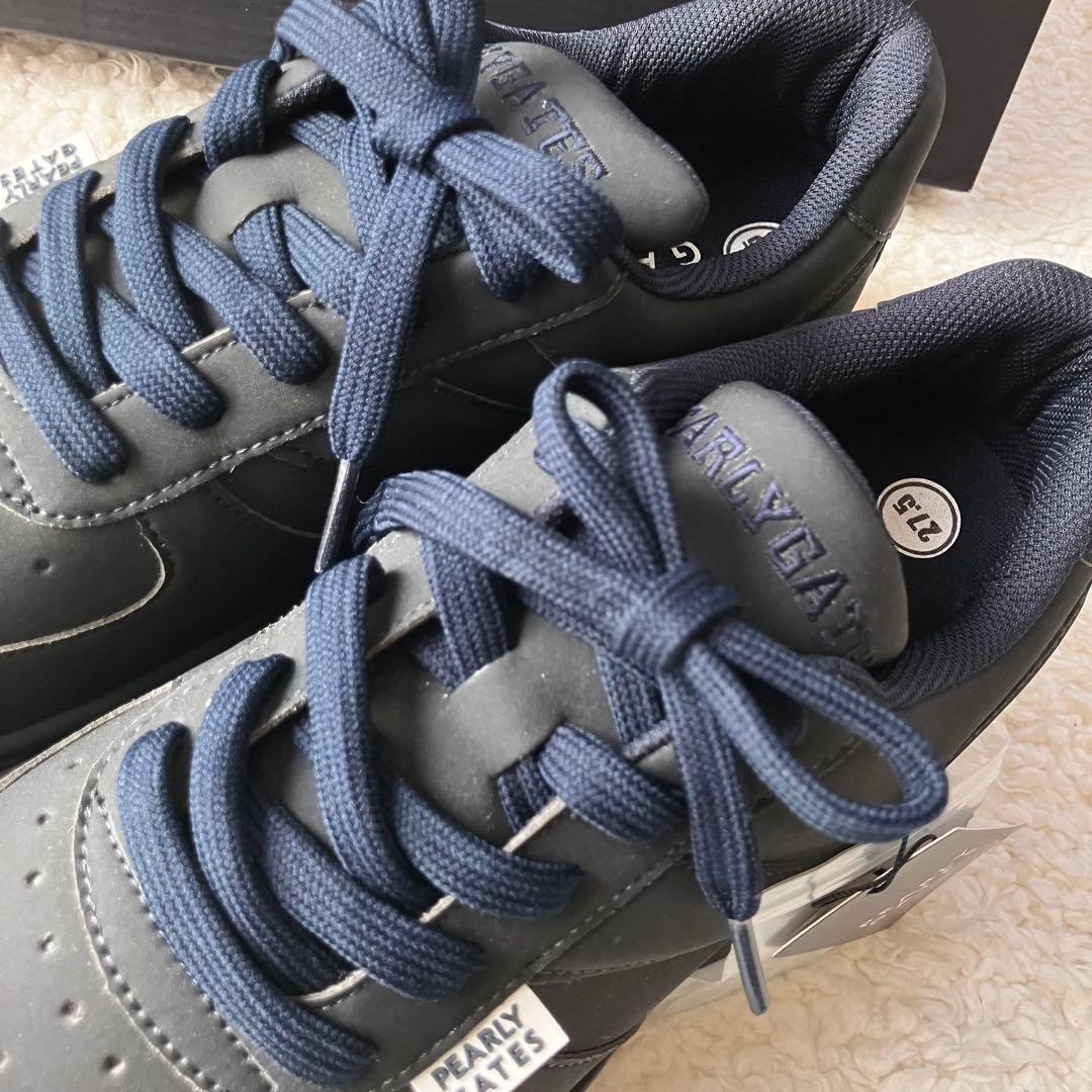 新品【パーリーゲイツ】ローカット ゴルフシューズ 紺 27.5cm スパイク