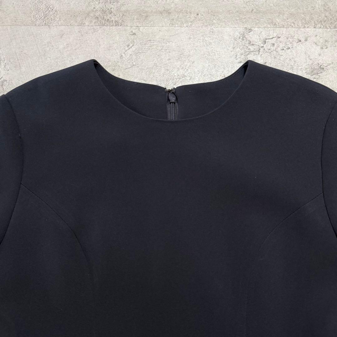 AVENIRETOILE 八分袖ギャザー切替ワンピース