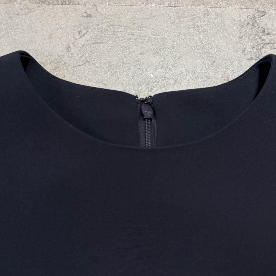 AVENIRETOILE 八分袖ギャザー切替ワンピース