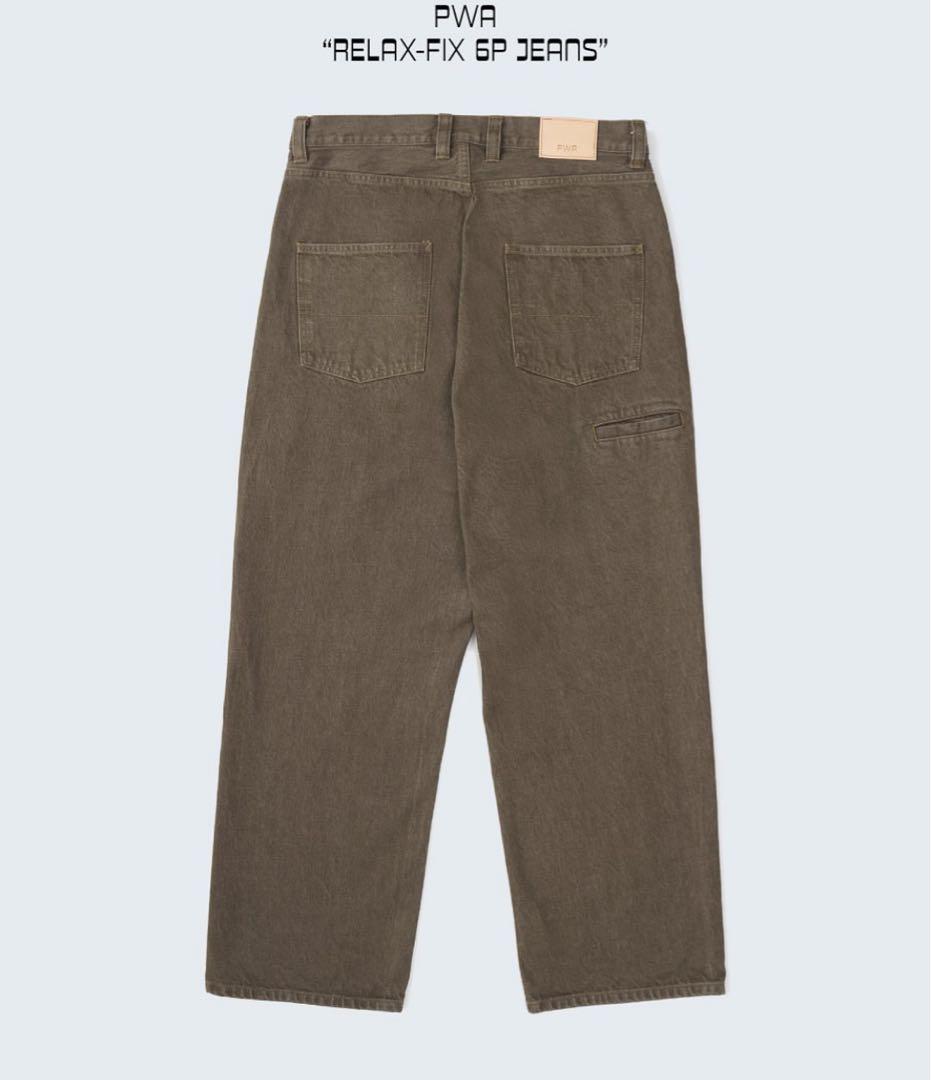 パンツ 25AW PWA RELAX-FIT 6P JEANS KHAKI M