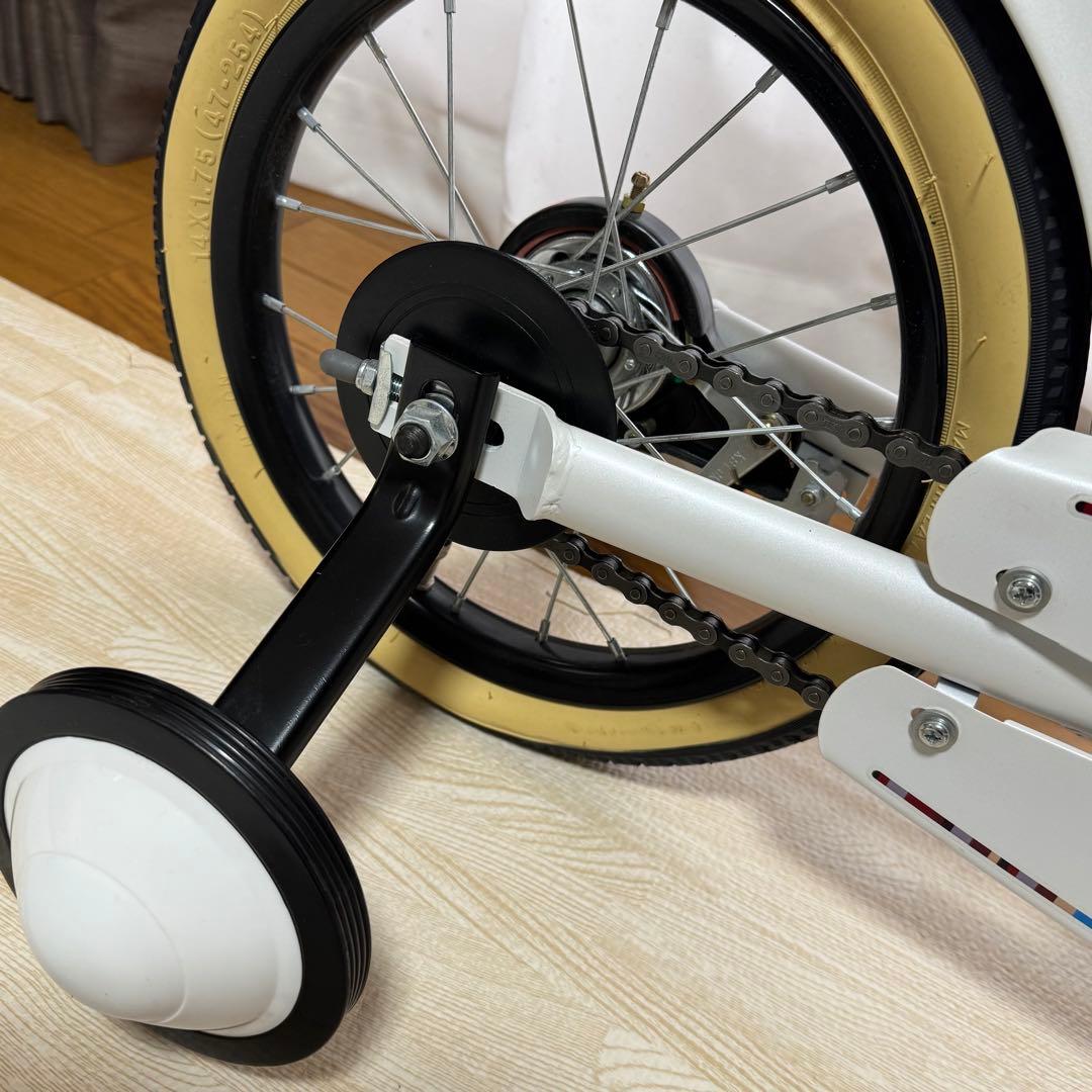 Peopleピープル いきなり自転車14インチ 折りたたみ かじとり式押し手棒付