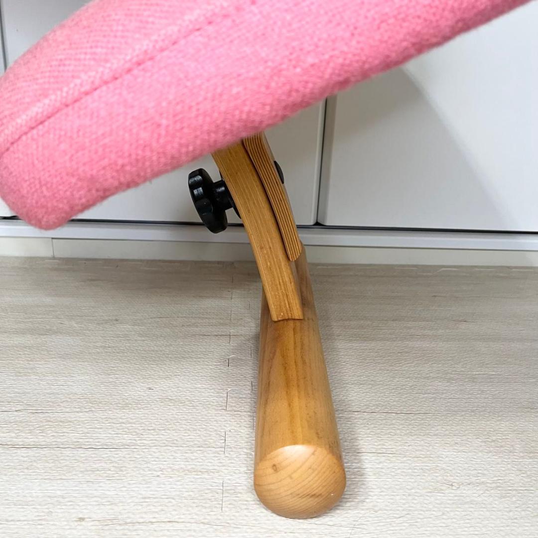 【美品】リボ社 Rybo バランスチェア バランスイージー ピンク さくら色