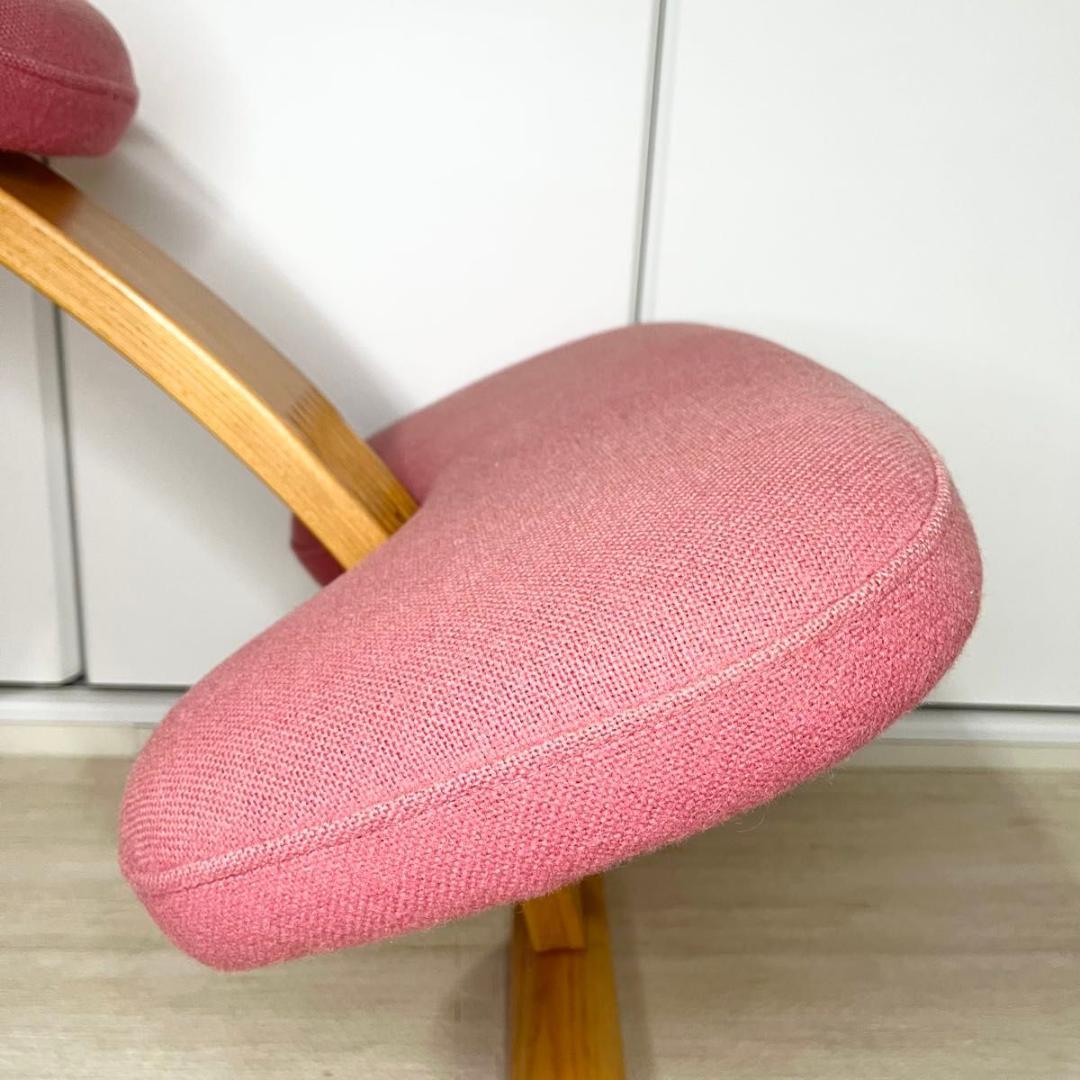 【美品】リボ社 Rybo バランスチェア バランスイージー ピンク さくら色