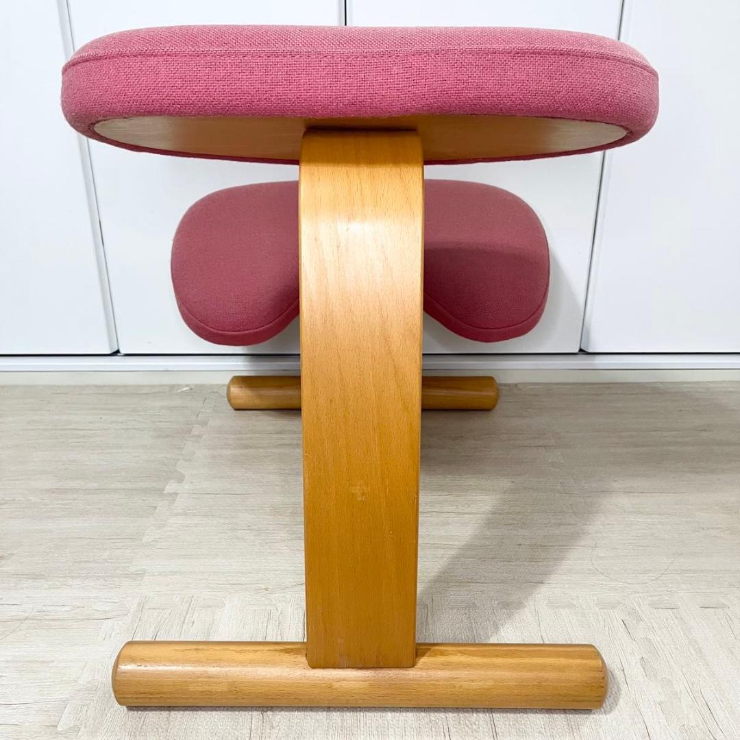 【美品】リボ社 Rybo バランスチェア バランスイージー ピンク さくら色
