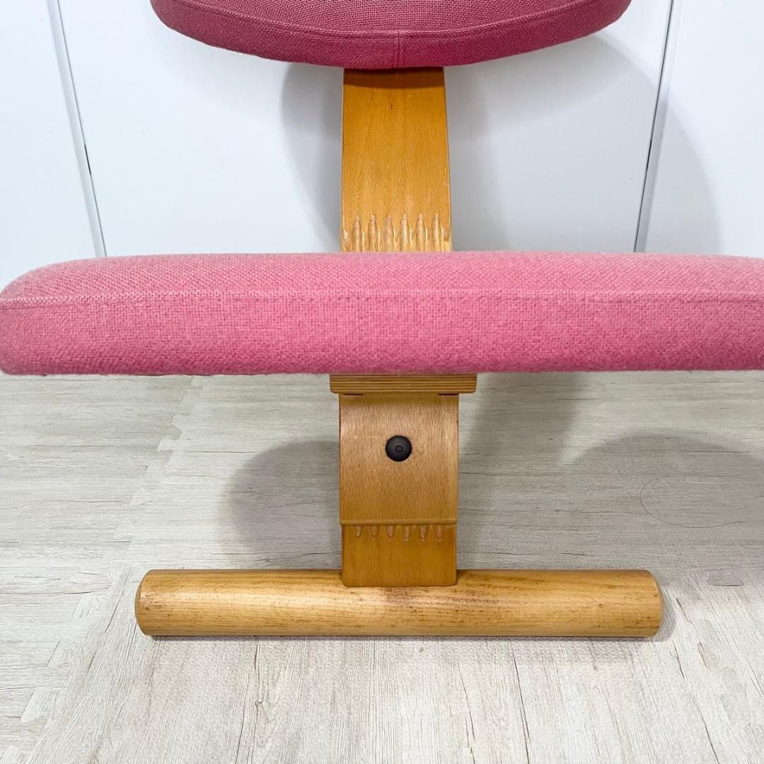 【美品】リボ社 Rybo バランスチェア バランスイージー ピンク さくら色