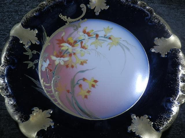 アビランドGDA　蒔絵金彩　ハンドペイント　1900年　21.5cm