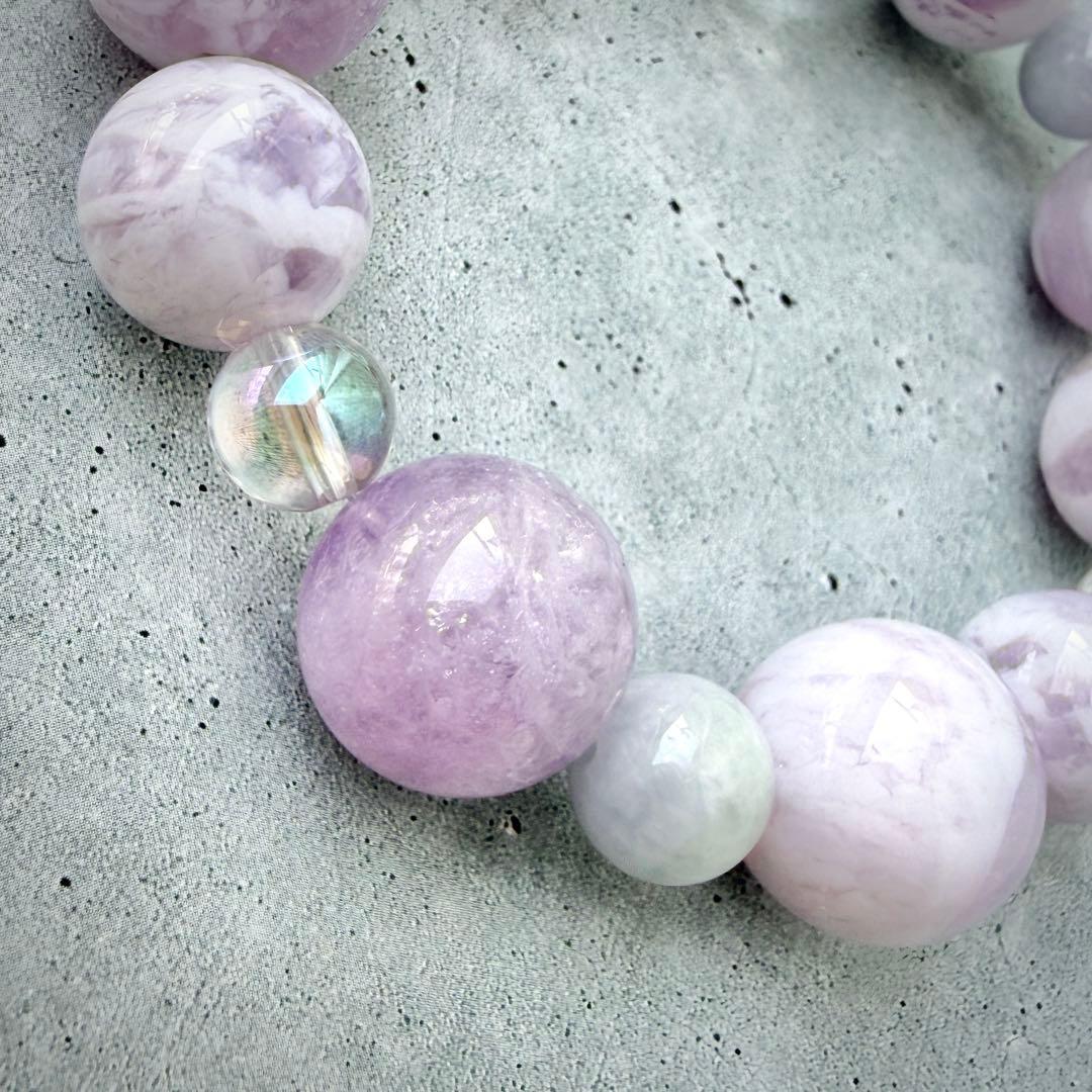 【癒しと調和】フェザースコロライトの春ブレスレット(最後の一点)