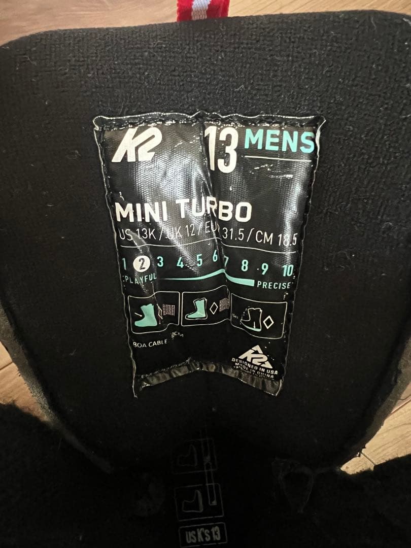 K2 MINI TURBO 子ども用スノーボードブーツ 18.5cm
