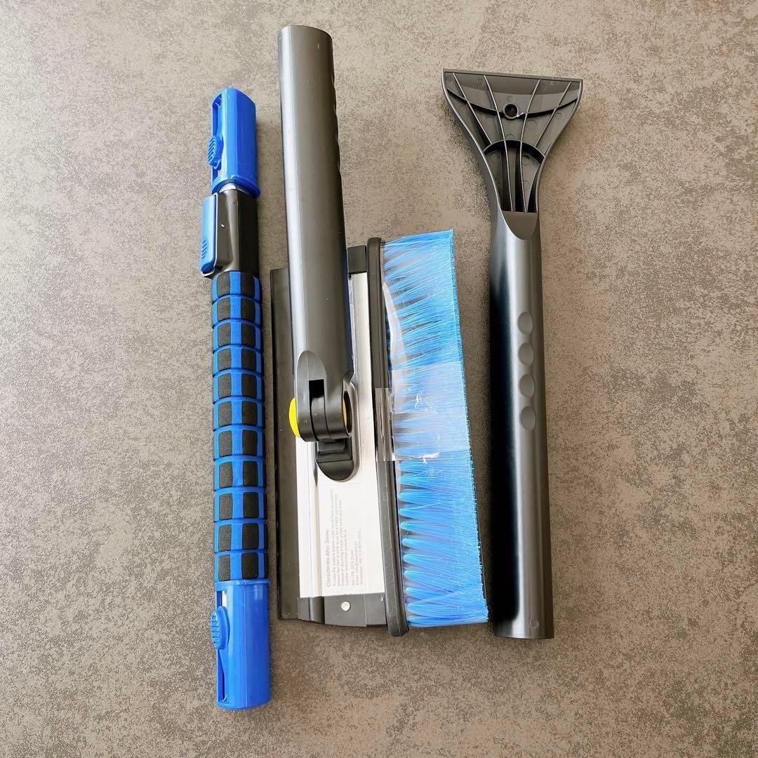 スノーブラシ 車用 除雪用 雪かき スキージ アイススクレーパー 伸縮式