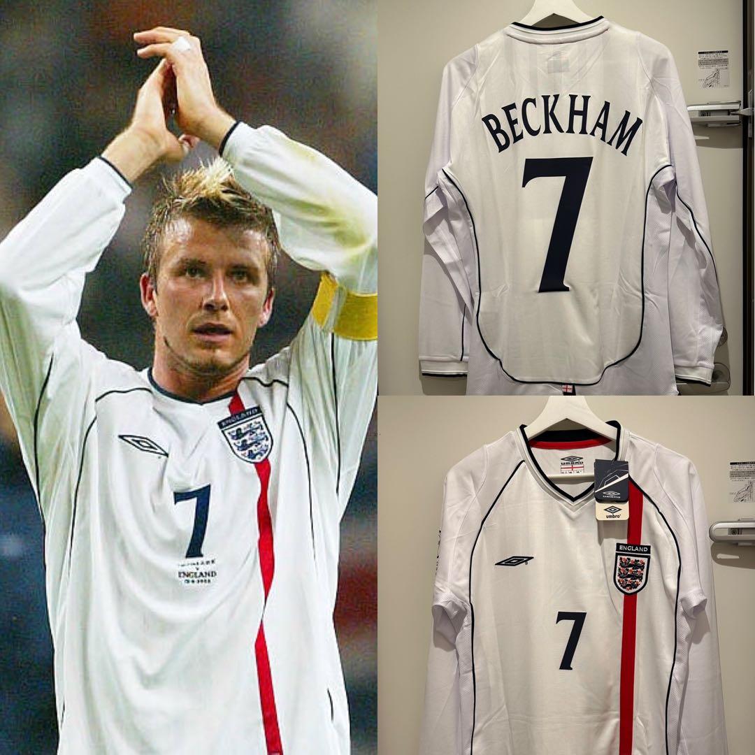 イングランド代表 2002W 長袖 サッカーユニフォーム - メルカリ