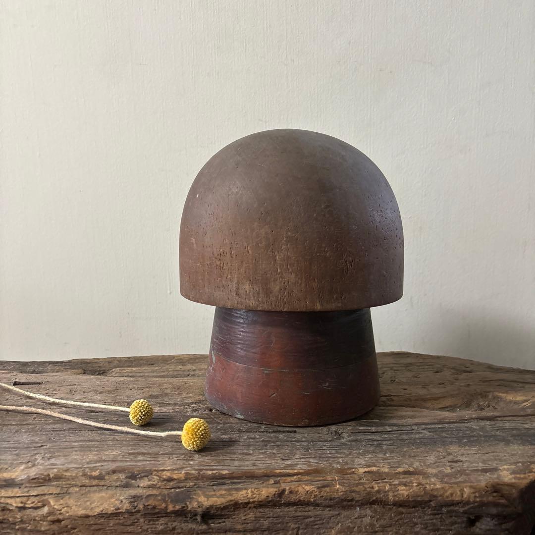 古道具　帽子木型 クラウン　スタンド　アンティーク　昭和レトロ　大正ロマン　李朝