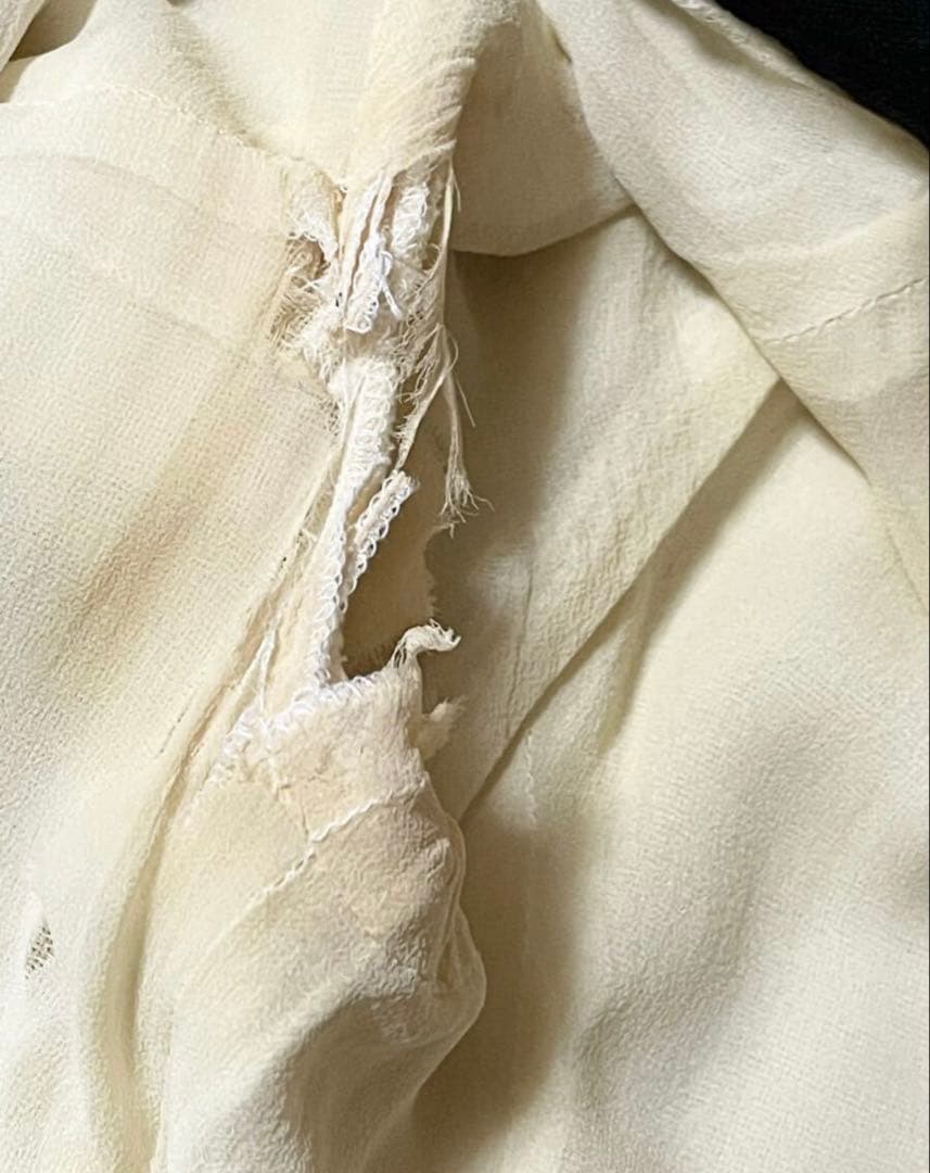 CHANEL 半袖ひざ丈ワンピース アイボリー/ブラック