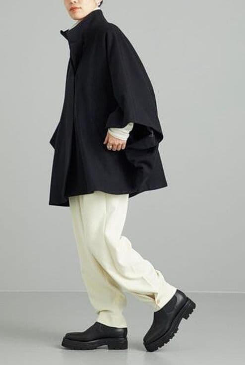 タグ付き未使用品 MARW UNITED ARROWS ポンチョコート ブラック - メルカリ