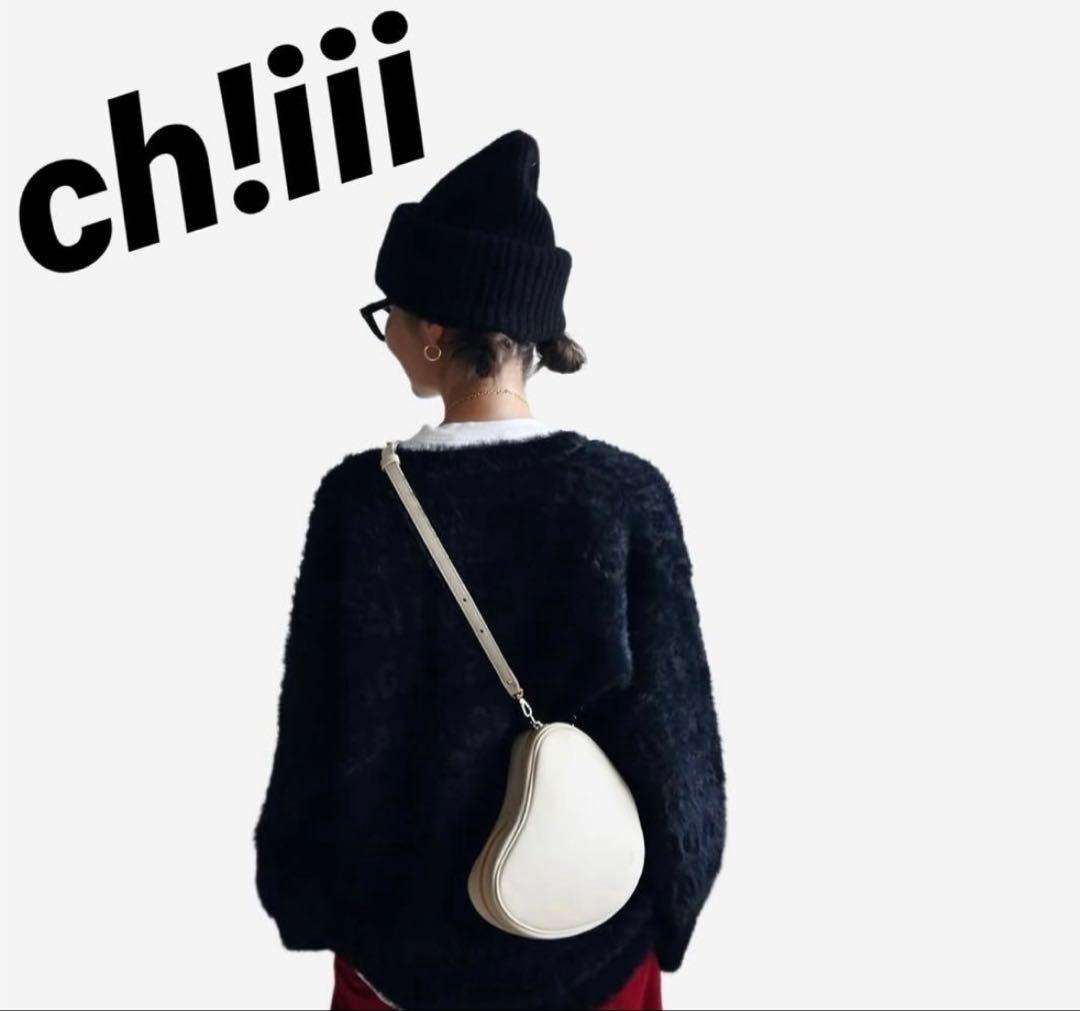 chiiiibag レザー ハート ショルダー　ホワイト