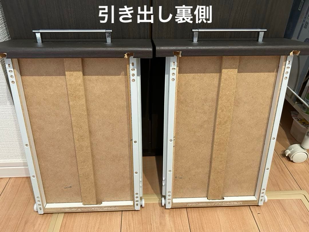 【※12/27まで】 ニトリ　食器棚　ブラウン　幅60cm 完成品