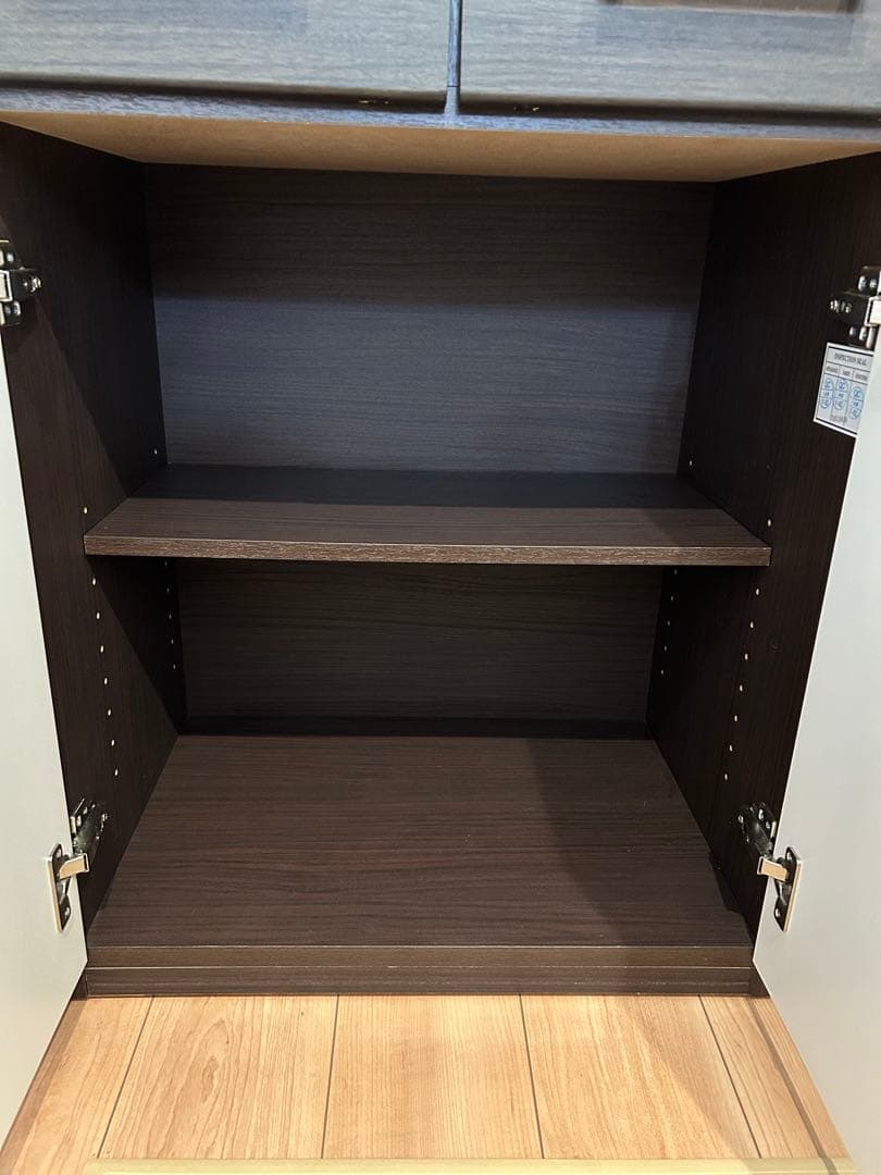 【※12/27まで】 ニトリ　食器棚　ブラウン　幅60cm 完成品