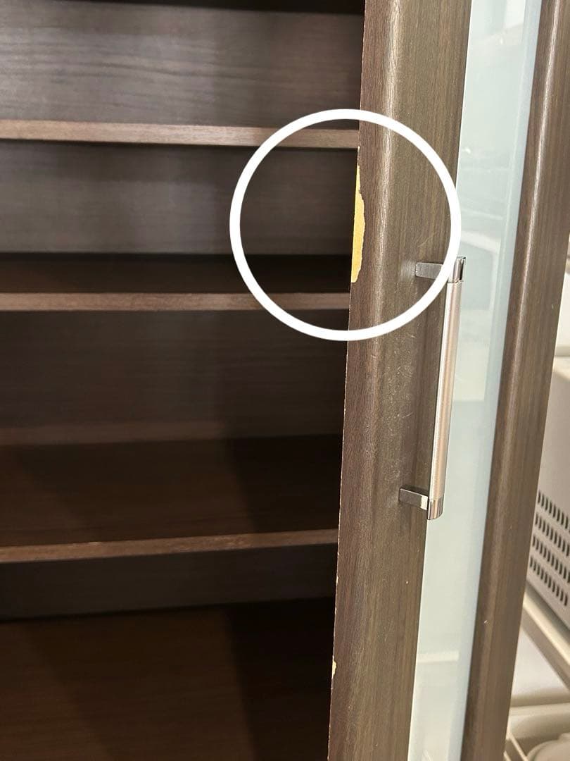 【※12/27まで】 ニトリ　食器棚　ブラウン　幅60cm 完成品