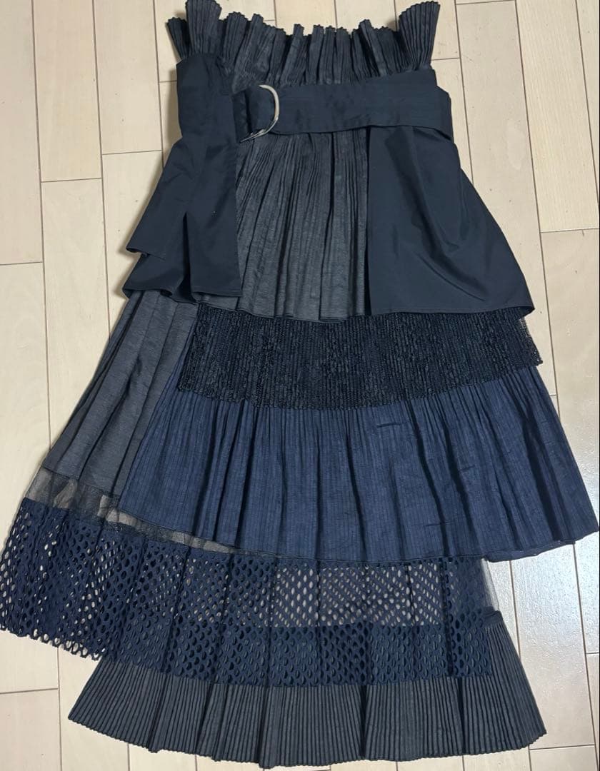 美品 UNITED TOKYO 異素材アシメスカート