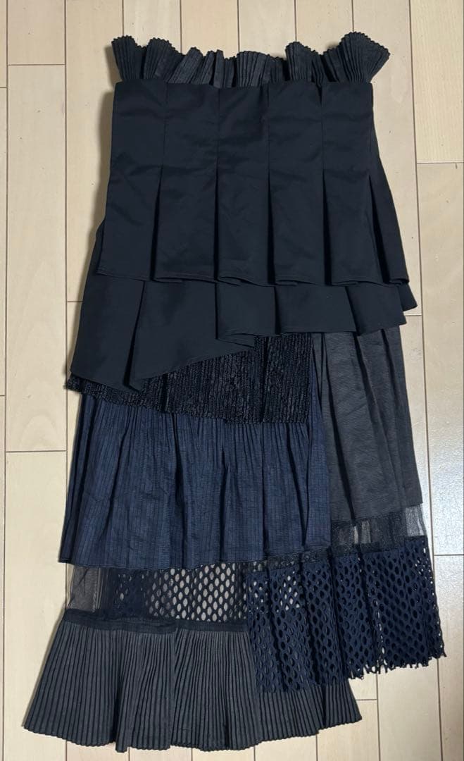 美品 UNITED TOKYO 異素材アシメスカート