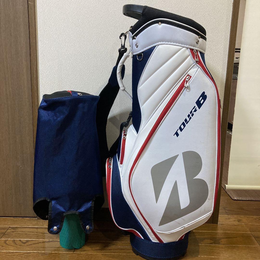 ブリヂストン ツアーB 9型キャディバッグ 白×紺×赤