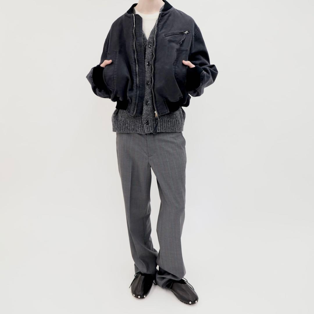 【名作】25AW OUAT 012 ブラック ボンバージャケット　MA-1 短丈